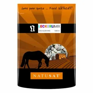 Natusat Leckerlimix 1 kg – passend zum Ratgeber Leckerli fürs Pferd: Leckerlimix & Maiskeimringe